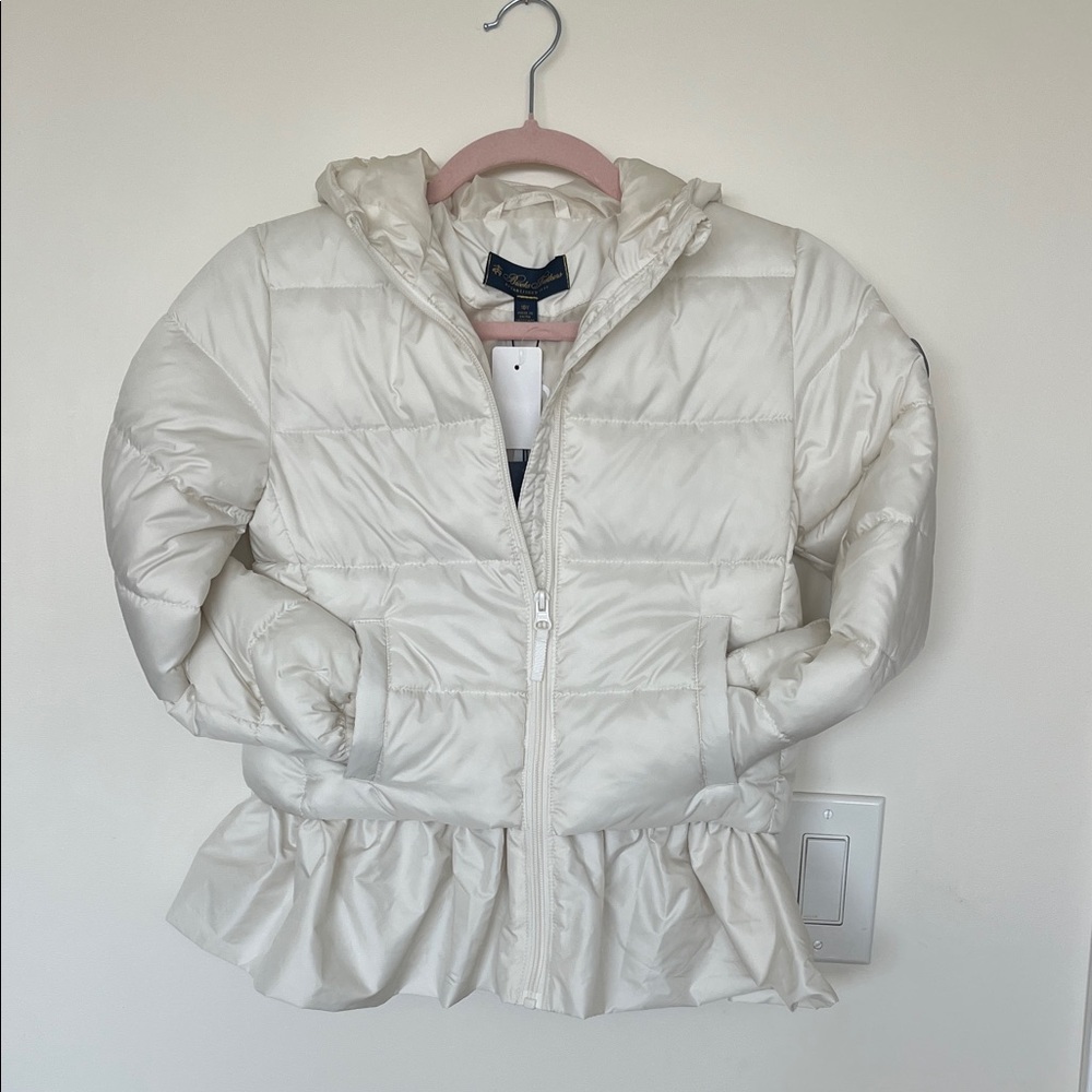 Brooks Brothers Girls White Puffer Jacket